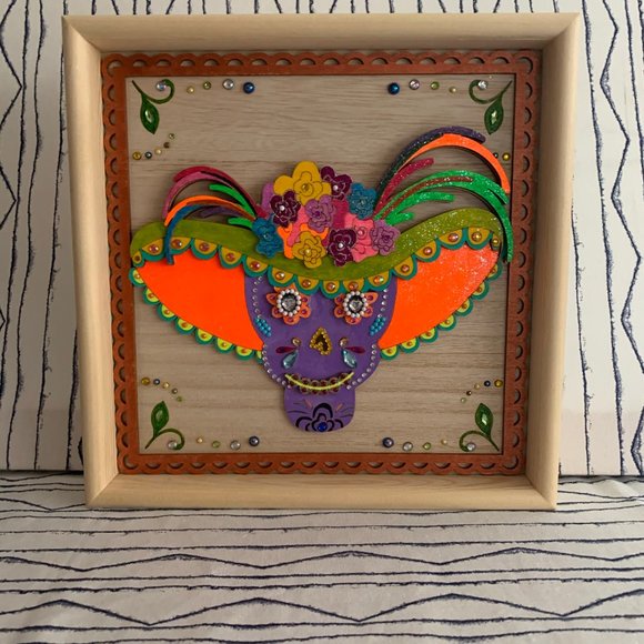 ⭐️#403 Hand Painted Day Of The Dead Shadow Box - Picture 3 of 14